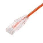 Picture of 18ft Orange CAT 6 Slim PVC Ethernet Cable Snagless Clear-Claw RJ-45 M/M
