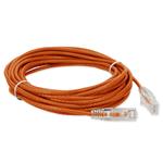 Picture of 18ft Orange CAT 6 Slim PVC Ethernet Cable Snagless Clear-Claw RJ-45 M/M