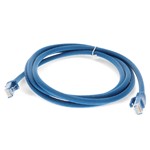 Picture of 10-Pieces of 1ft Blue CAT 6A PVC Ethernet Cables Snagless Bubble Boot RJ-45 M/M