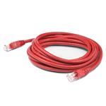 Picture of 1ft Red CAT 6A PVC Ethernet Cable Snagless Bubble Boot Crossover RJ-45 M/M
