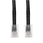 Picture of 1ft Black CAT 6 PVC Ethernet Cable Non-Booted RJ-45 M/M
