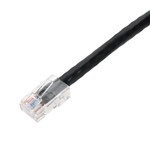 Picture of 1ft Black CAT 6 PVC Ethernet Cable Non-Booted RJ-45 M/M