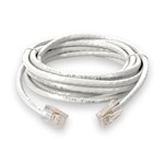 Picture of 1ft White CAT 6 PVC Ethernet Cable Non-Booted RJ-45 M/M