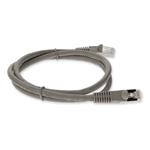 Picture of 1ft Gray CAT 6 Shielded PVC Ethernet Cable Snagless Easy Clear Boot RJ-45 M/M