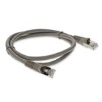 Picture of 1ft Gray CAT 6 Shielded PVC Ethernet Cable Snagless Easy Clear Boot RJ-45 M/M