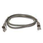 Picture of 1ft Gray CAT 6 Shielded PVC Ethernet Cable Snagless Easy Clear Boot RJ-45 M/M