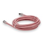 Picture of 1ft Pink CAT 6 Shielded PVC Ethernet Cable Snagless Easy Clear Boot RJ-45 M/M