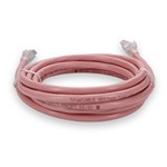 Picture of 1ft Pink CAT 6 Shielded PVC Ethernet Cable Snagless Easy Clear Boot RJ-45 M/M