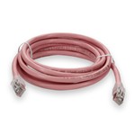 Picture of 1ft Pink CAT 6 Shielded PVC Ethernet Cable Snagless Easy Clear Boot RJ-45 M/M