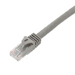 Picture of 1ft Gray CAT 6 PVC Ethernet Cable Snagless Easy Boot RJ-45 M/M