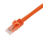 Picture of 1ft Orange CAT 6 PVC Ethernet Cable Snagless Easy Boot RJ-45 M/M