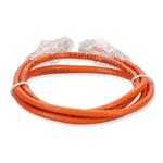 Picture of 1ft Orange CAT 6 Slim PVC Ethernet Cable Snagless Clear-Claw RJ-45 M/M