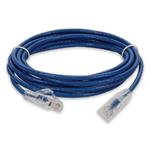 Picture of 1ft Blue CAT 6A Slim PVC Ethernet Cable Snagless Clear-Claw RJ-45 M/M