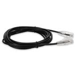 Picture of 1ft Black CAT 6A Slim PVC Ethernet Cable Snagless Clear-Claw RJ-45 M/M