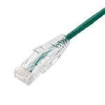 Picture of 1ft Green CAT 6A Slim PVC Ethernet Cable Snagless Clear-Claw RJ-45 M/M