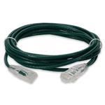 Picture of 1ft Green CAT 6A Slim PVC Ethernet Cable Snagless Clear-Claw RJ-45 M/M