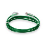 Picture of 1ft Green CAT 6A Slim PVC Ethernet Cable Snagless Clear-Claw RJ-45 M/M