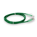 Picture of 1ft Green CAT 6A Slim PVC Ethernet Cable Snagless Clear-Claw RJ-45 M/M