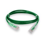 Picture of 1ft Green CAT 6A Slim PVC Ethernet Cable Snagless Clear-Claw RJ-45 M/M