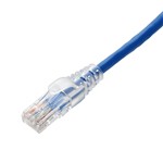 Picture of 20ft Blue CAT 6 PVC Ethernet Cable Snagless Easy Clear Boot TAA RJ-45 M/M