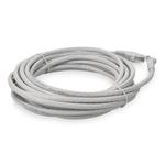 Picture of 20ft White CAT 6A PVC Ethernet Cable Snagless Bubble Boot RJ-45 M/M