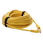 Picture of 20ft Yellow CAT 6A PVC Ethernet Cable Snagless Bubble Boot RJ-45 M/M
