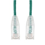 Picture of 20ft Green CAT 6 Slim PVC Ethernet Cable Snagless Clear-Claw RJ-45 M/M