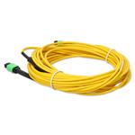 Picture of 6m MPO/APC to 2xMPO/APC Yellow OS2 OFNR (Riser-Rated) 24-Strand SMF Fiber Fanout Cable