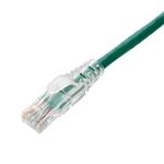 Picture of 25ft Green CAT 6 PVC Ethernet Cable Snagless Easy Clear Boot TAA RJ-45 M/M