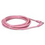 Picture of 25ft Pink CAT 6 PVC Ethernet Cable Snagless Easy Clear Boot TAA RJ-45 M/M