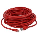 Picture of 25ft Red CAT 6 PVC Ethernet Cable Snagless Bubble Boot Crossover RJ-45 M/M