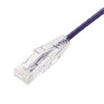 Picture of 25ft Purple CAT 6 Slim PVC Ethernet Cable Snagless Clear-Claw RJ-45 M/M