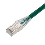 Picture of 2ft Green CAT 6A Shielded PVC Ethernet Cable Snagless Easy Clear Boot RJ-45 M/M