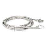 Picture of 2ft Gray CAT 6A Shielded PVC Ethernet Cable Snagless Easy Clear Boot RJ-45 M/M