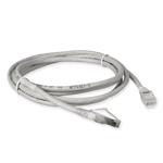 Picture of 2ft Gray CAT 6A Shielded PVC Ethernet Cable Snagless Easy Clear Boot RJ-45 M/M