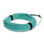 Picture of 2-Pieces of 15m MPO/UPC to MPO/UPC Aqua OM4 OFNR (Riser-Rated) 12-Strand Fiber Patch Cables