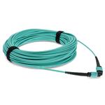 Picture of 2-Pieces of 15m MPO/UPC to MPO/UPC Aqua OM4 OFNR (Riser-Rated) 12-Strand Fiber Patch Cables