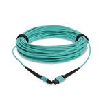 Picture of 2-Pieces of 15m MPO/UPC to MPO/UPC Aqua OM4 OFNR (Riser-Rated) 12-Strand Fiber Patch Cables