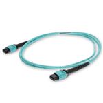 Picture of 2-Pieces of 5m MPO/UPC to MPO/UPC Aqua OM4 OFNR (Riser-Rated) 12-Strand Type-A (Straight) Fiber Patch Cables