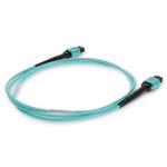 Picture of 2-Pieces of 5m MPO/UPC to MPO/UPC Aqua OM4 OFNR (Riser-Rated) 12-Strand Type-A (Straight) Fiber Patch Cables