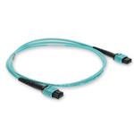 Picture of 2-Pieces of 5m MPO/UPC to MPO/UPC Aqua OM4 OFNR (Riser-Rated) 12-Strand Type-A (Straight) Fiber Patch Cables