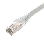 Picture of 30ft White CAT 6 Shielded PVC Ethernet Cable Snagless Easy Clear Boot RJ-45 M/M