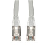 Picture of 35ft White CAT 6A Shielded PVC Ethernet Cable Snagless Easy Clear Boot RJ-45 M/M