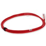 Picture of 3ft Red CAT 6A Shielded PVC Ethernet Cable Snagless Easy Clear Boot RJ-45 M/M