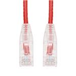 Picture of 25-Pack 3ft Red CAT 6 Slim PVC Ethernet Cable Snagless Clear-Claw RJ-45 M/M