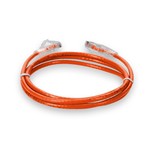 Picture of 3ft Orange CAT 6A Slim PVC Ethernet Cable Snagless Clear-Claw RJ-45 M/M