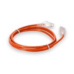 Picture of 3ft Orange CAT 6A Slim PVC Ethernet Cable Snagless Clear-Claw RJ-45 M/M