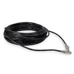 Picture of 45ft Black CAT 6A Shielded PVC Ethernet Cable Snagless Easy Clear Boot RJ-45 M/M