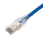 Picture of 4ft Blue CAT 6A Shielded PVC Ethernet Cable Snagless Easy Clear Boot RJ-45 M/M