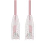 Picture of 4ft RJ-45 (Male) to RJ-45 (Male) Straight Pink Cat6A Slim UTP Copper PVC Patch Cable